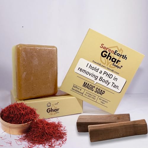 Serenearth Ghar Soaps Sandalwood & Saffron Magic Soaps For B...