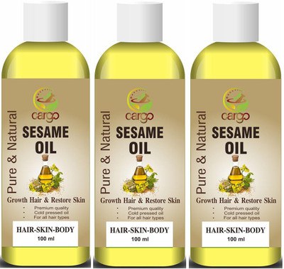 Cargo Cold Pressed (Organic) Sesame Oil for Skin, Body & Hai...
