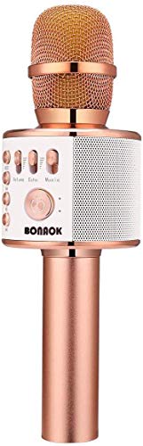 BONAOK Karaoke Microphone,3-in-1 Portable Bluetooth Handheld...