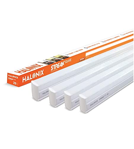Halonix Streak Squar 20-Watt LED Batten (Pack of 4, Cool Whi...