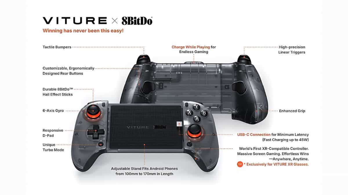 Viture 8BitDo Features