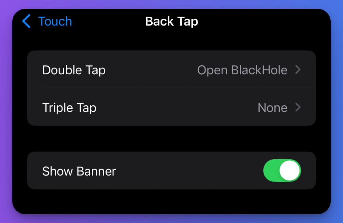 Smart Back Tap Notifications